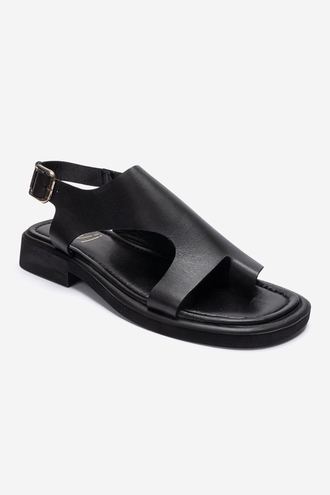 Burley - Black Genuine Leather Slingback Toe-Post Sandal (Women)