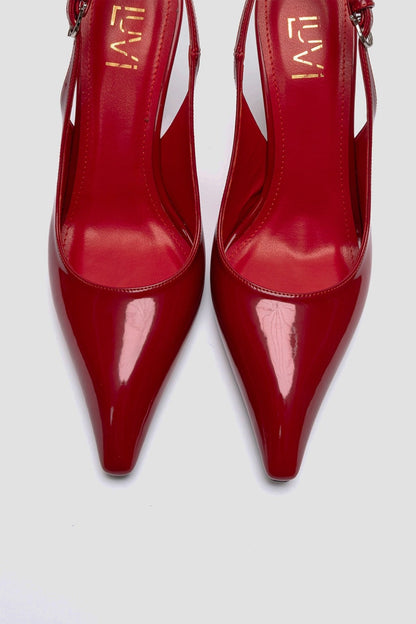 Felon - Zapato de cuña Slingback rojo (Mujer)