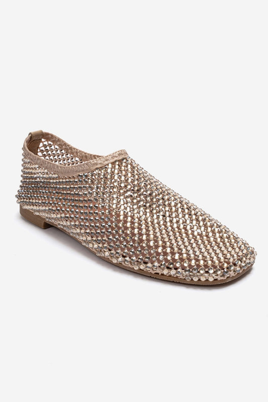 URELA - Beige Genuine Leather Ballet Flat (Women)