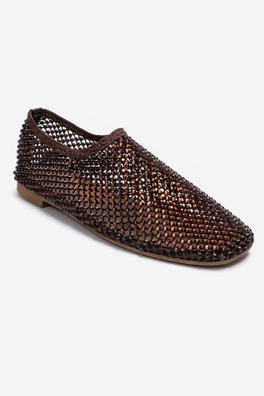 URELA - Brown Genuine Leather Ballet Flat (Women)