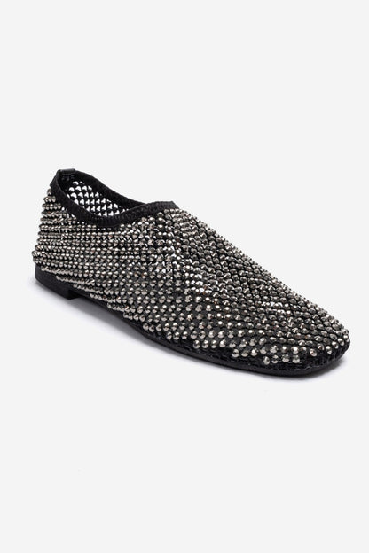URELA - Black Genuine Leather Ballet Flat (Women)