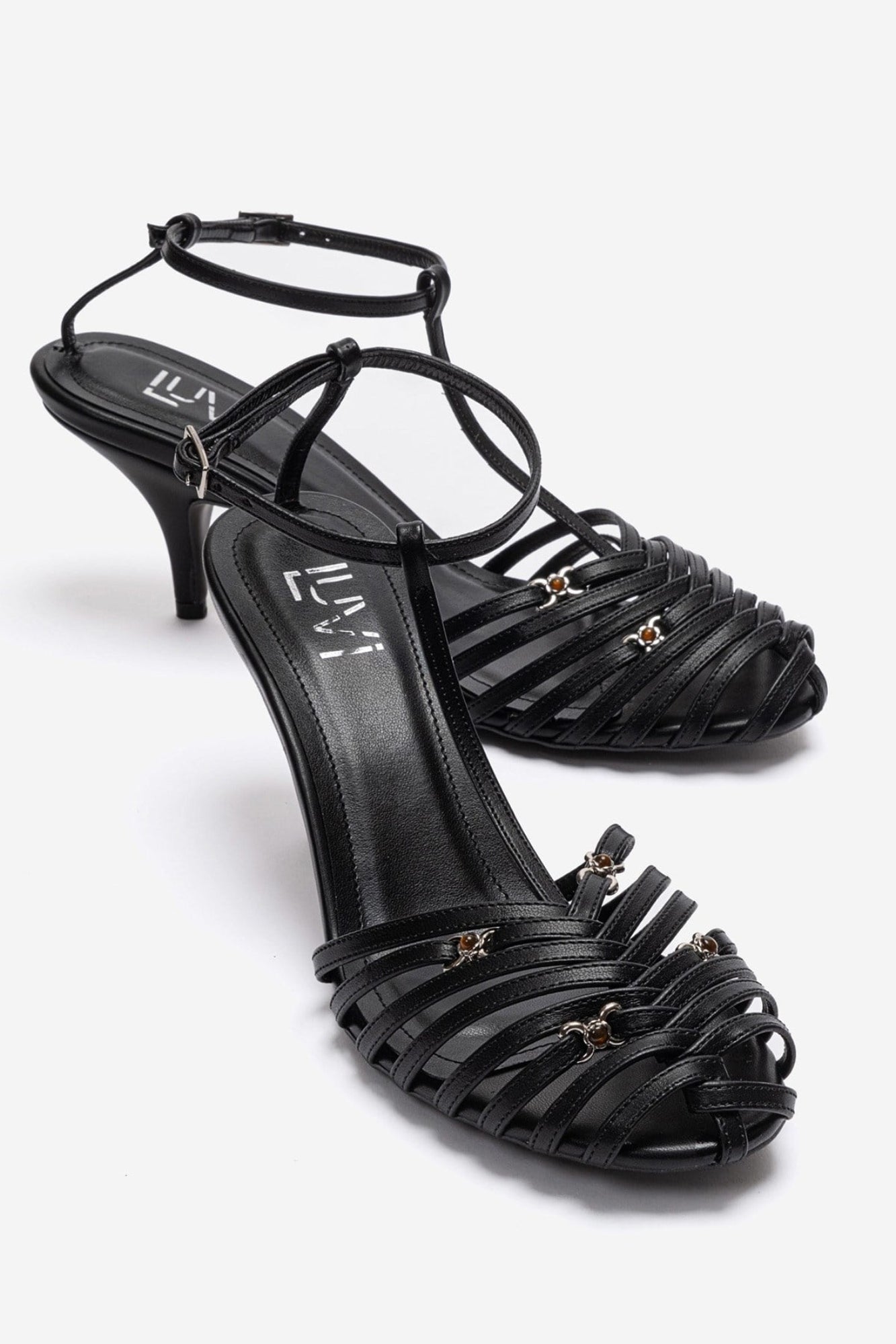 OVIER - Black Genuine Leather Stiletto Pump (Women)