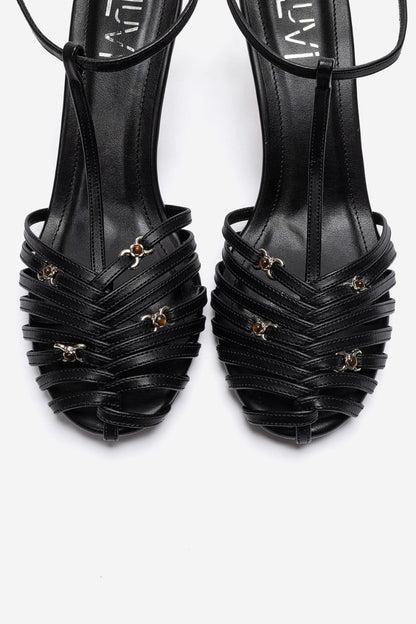 OVIER - Black Genuine Leather Stiletto Pump (Women)