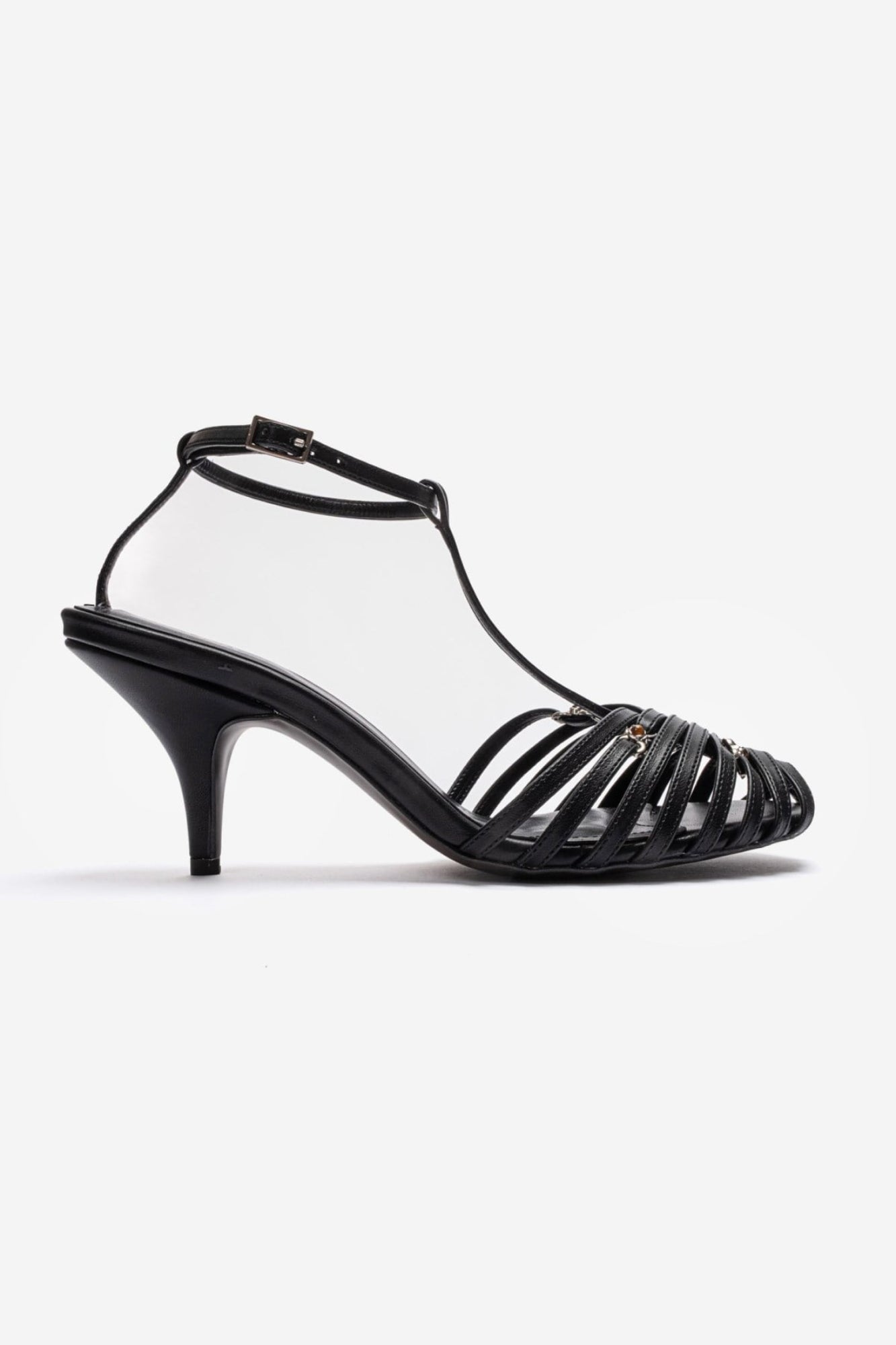 OVIER - Black Genuine Leather Stiletto Pump (Women)