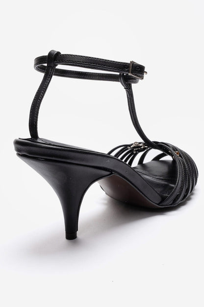 OVIER - Black Genuine Leather Stiletto Pump (Women)
