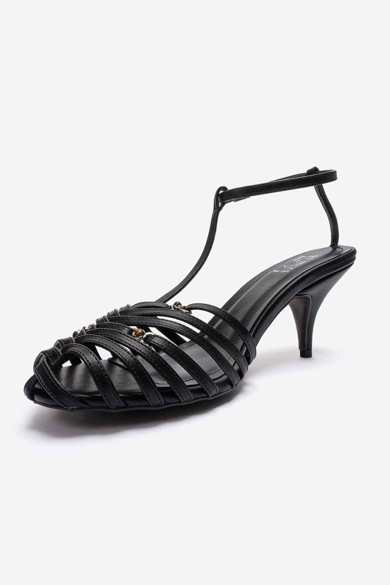 OVIER - Black Genuine Leather Stiletto Pump (Women)