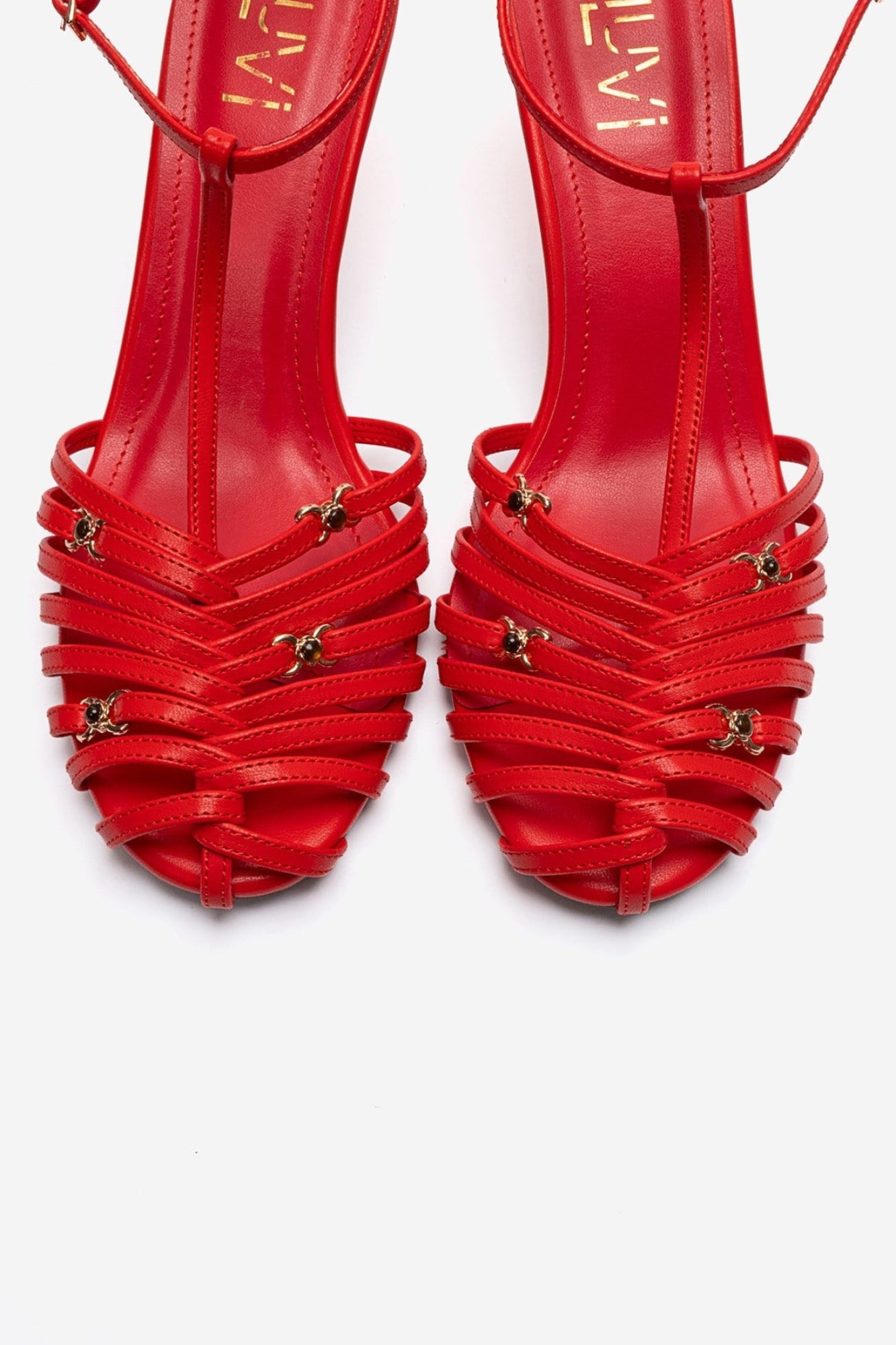 OVIER - Red Genuine Leather Stiletto Pump (Women)