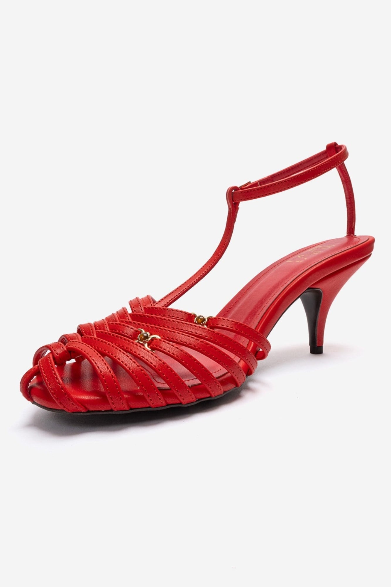 OVIER - Red Genuine Leather Stiletto Pump (Women)