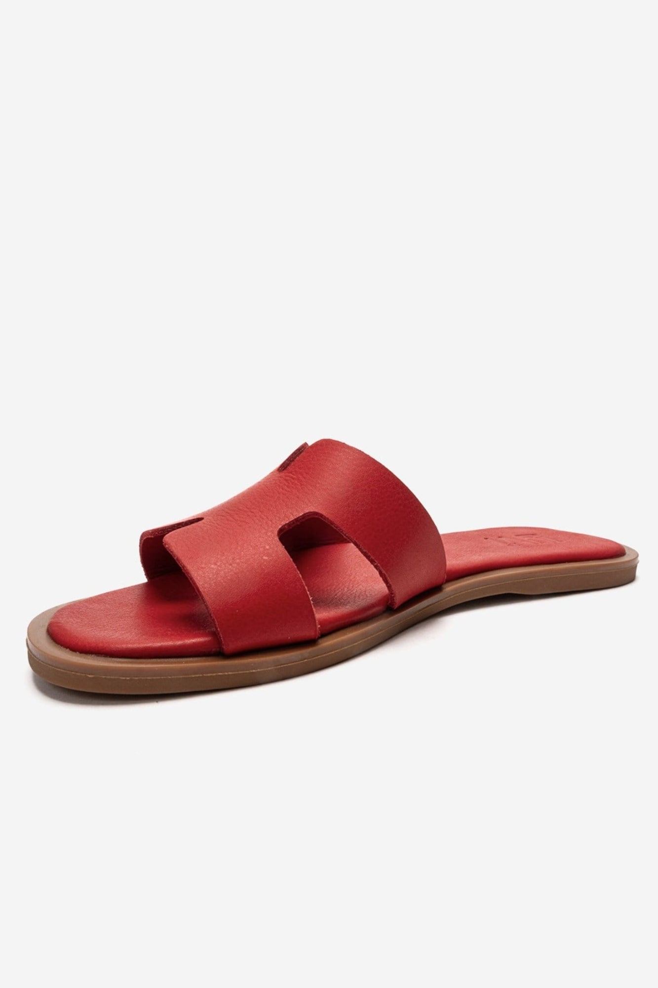 Biora - Red Genuine Leather Slide (Women)