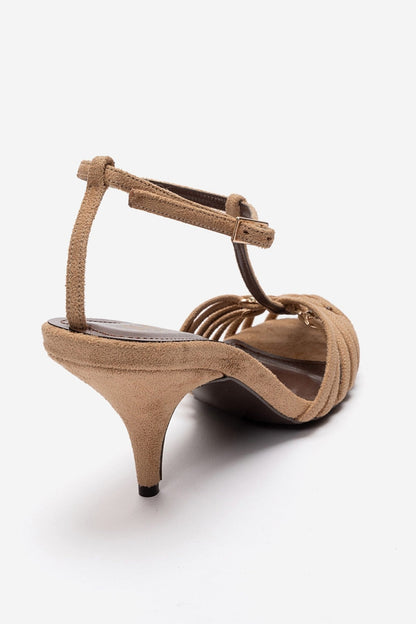 OVIER - Taupe Suede-Accented Stiletto Pump (Women)
