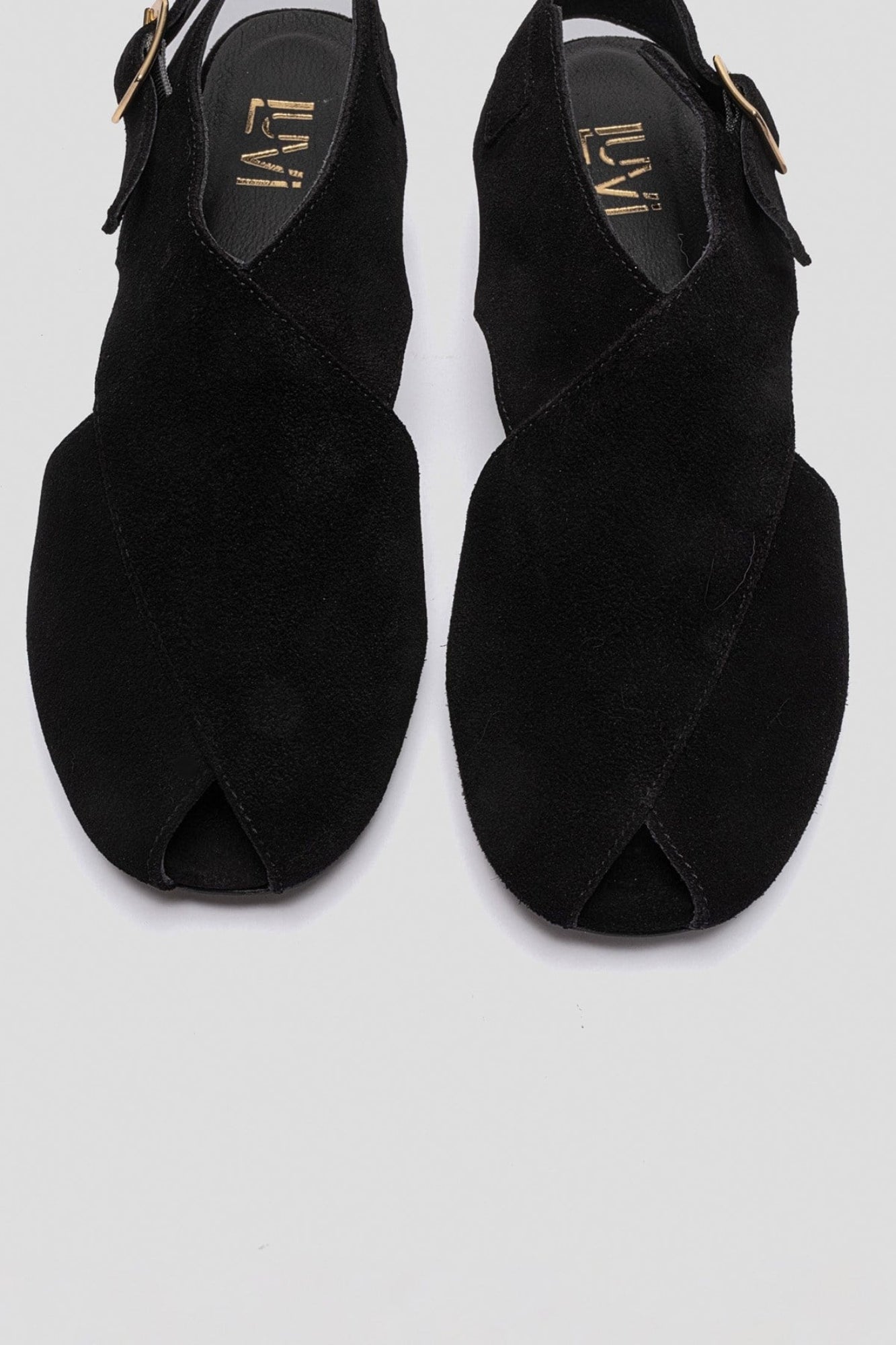 Monaro - Black Genuine Suede Leather Sandal (Women)