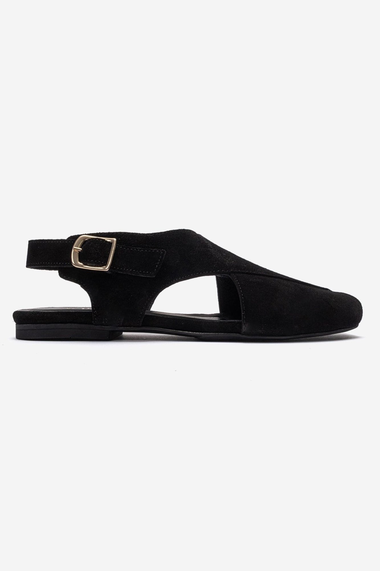 Monaro - Black Genuine Suede Leather Sandal (Women)
