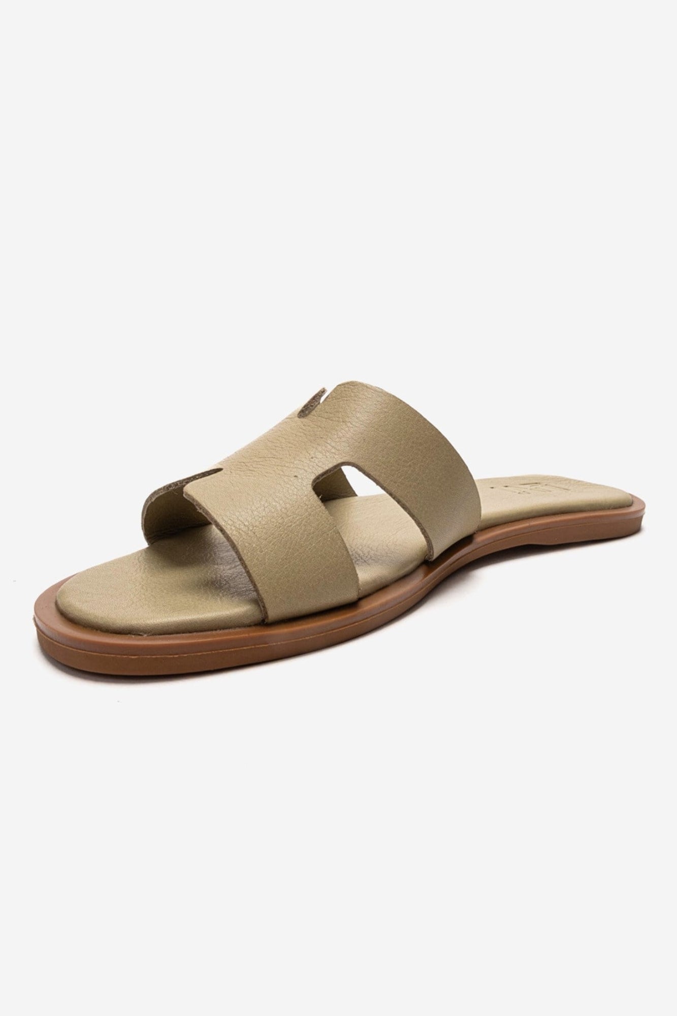 Biora - Green Genuine Leather Slide (Women)