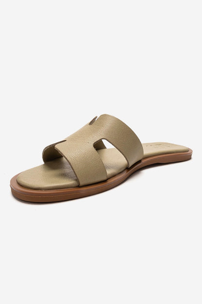 Biora - Green Genuine Leather Slide (Women)