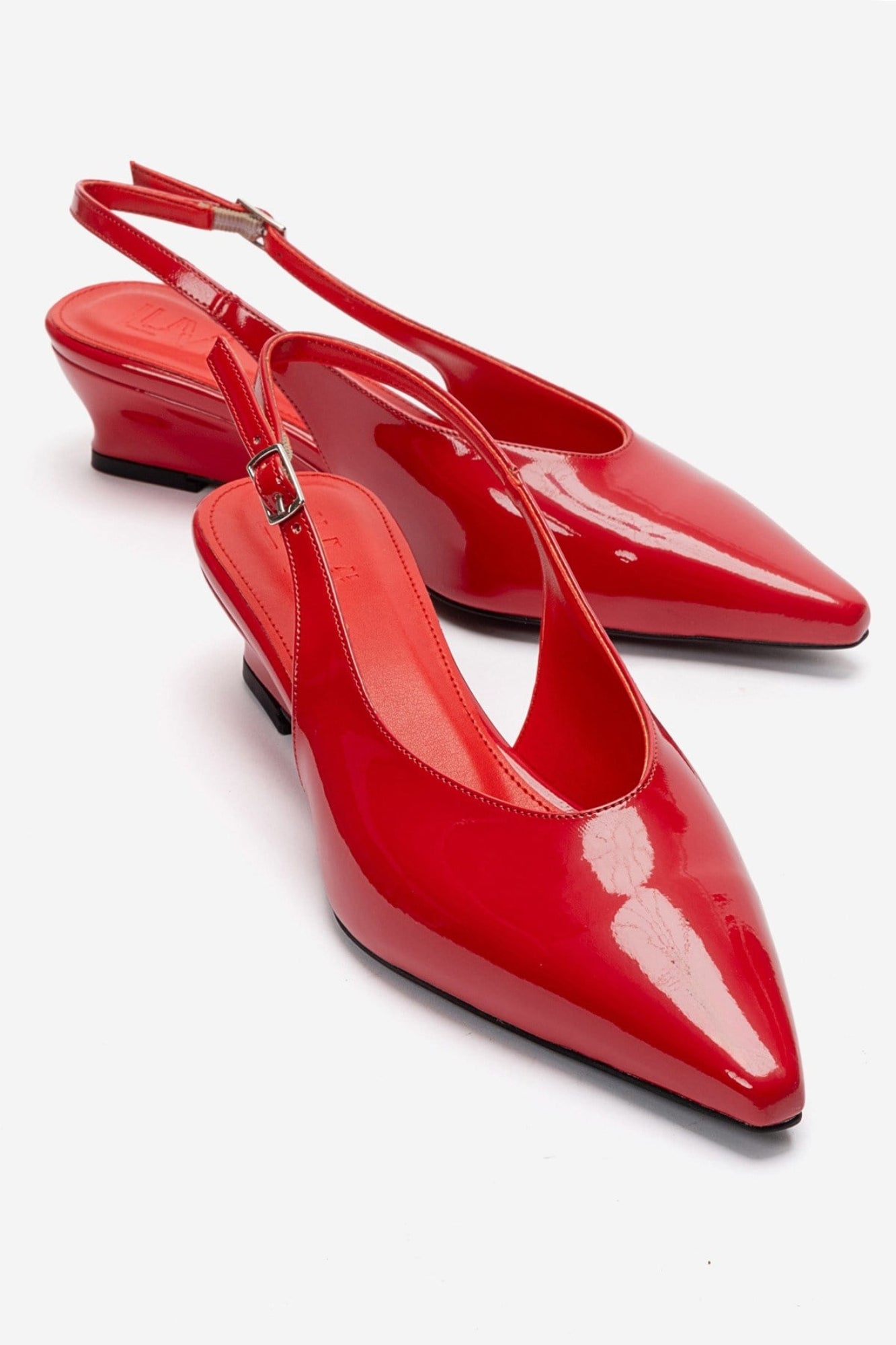 Rosella - Red Patent Mini Block Heel Pump (Women)