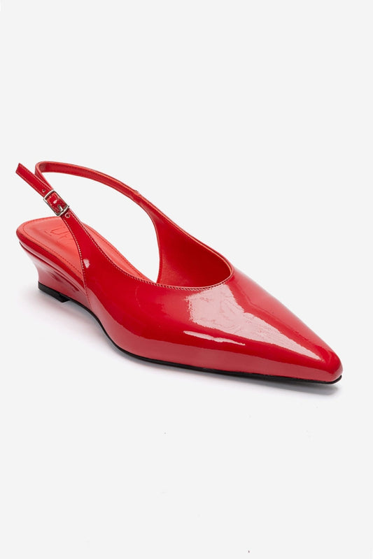 Rosella - Red Patent Mini Block Heel Pump (Women)