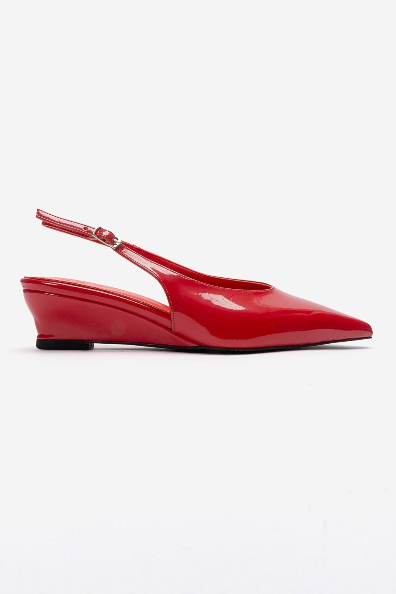 Rosella - Red Patent Mini Block Heel Pump (Women)