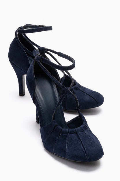 Eliza - Navy Suede Stiletto Pump (Women)
