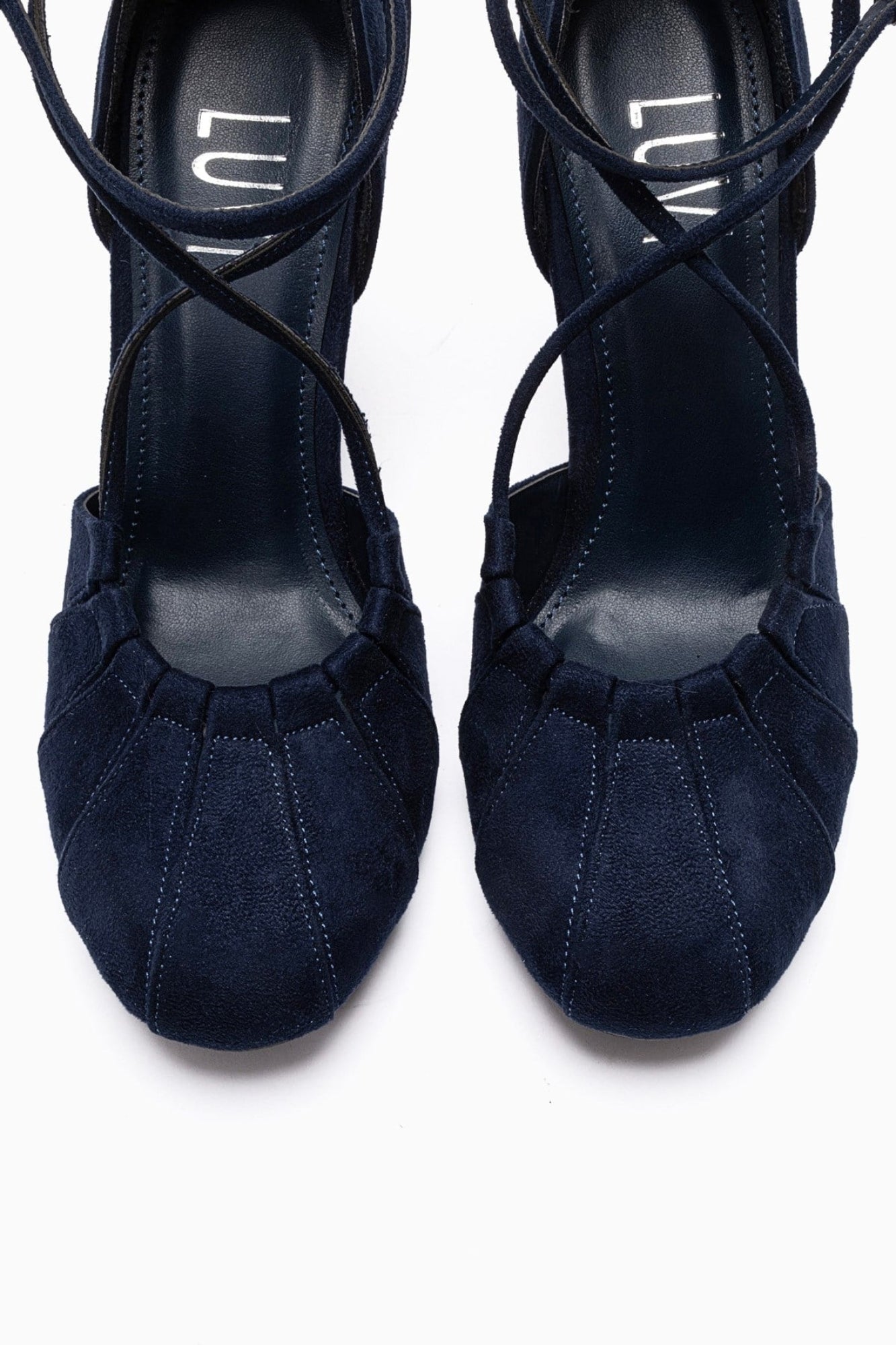 Eliza - Navy Suede Stiletto Pump (Women)