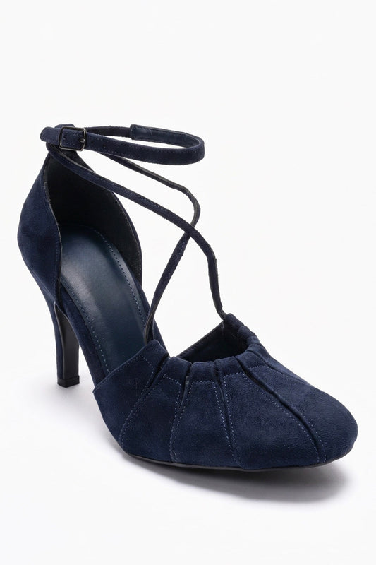 Eliza - Navy Suede Stiletto Pump (Women)