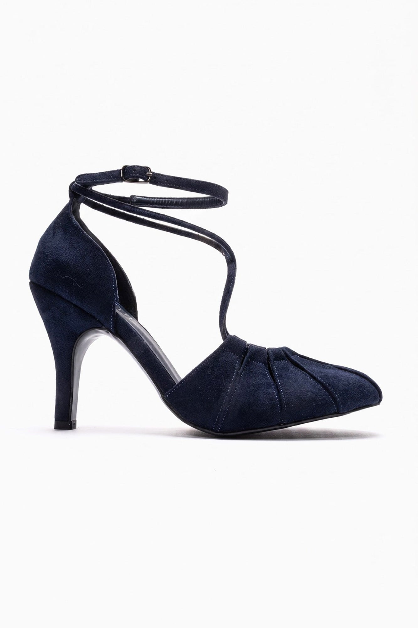 Eliza - Navy Suede Stiletto Pump (Women)