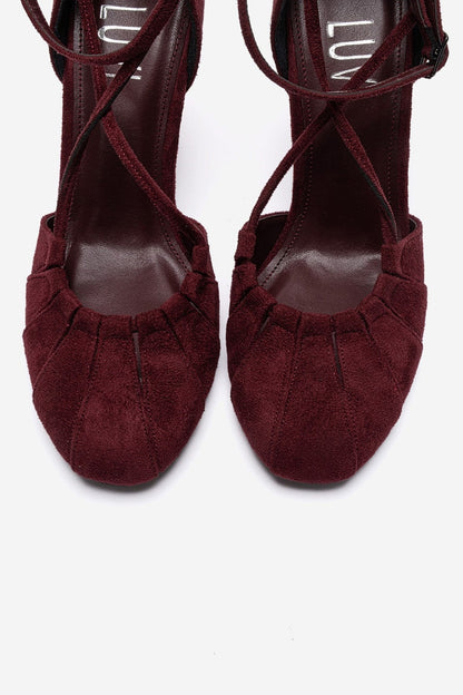 Eliza - Burgundy Suede Stiletto Pump (Women)