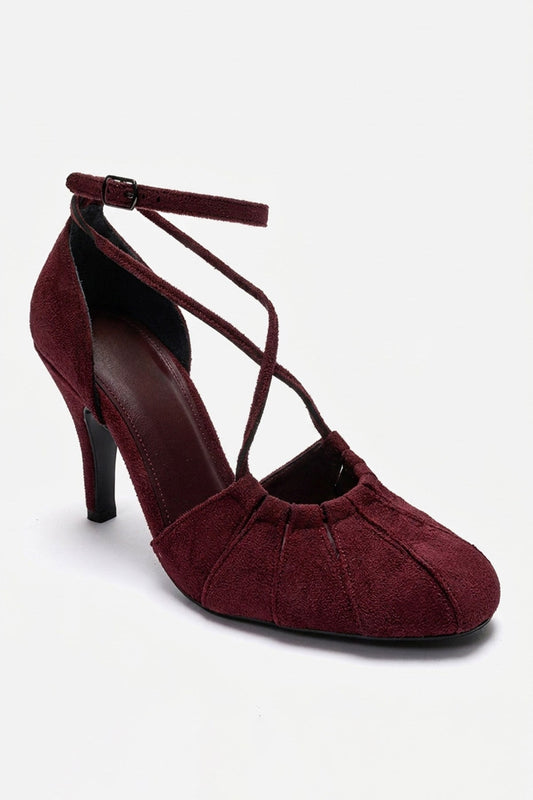 Eliza - Burgundy Suede Stiletto Pump (Women)