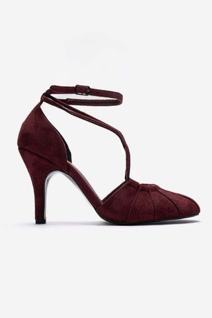 Eliza - Burgundy Suede Stiletto Pump (Women)