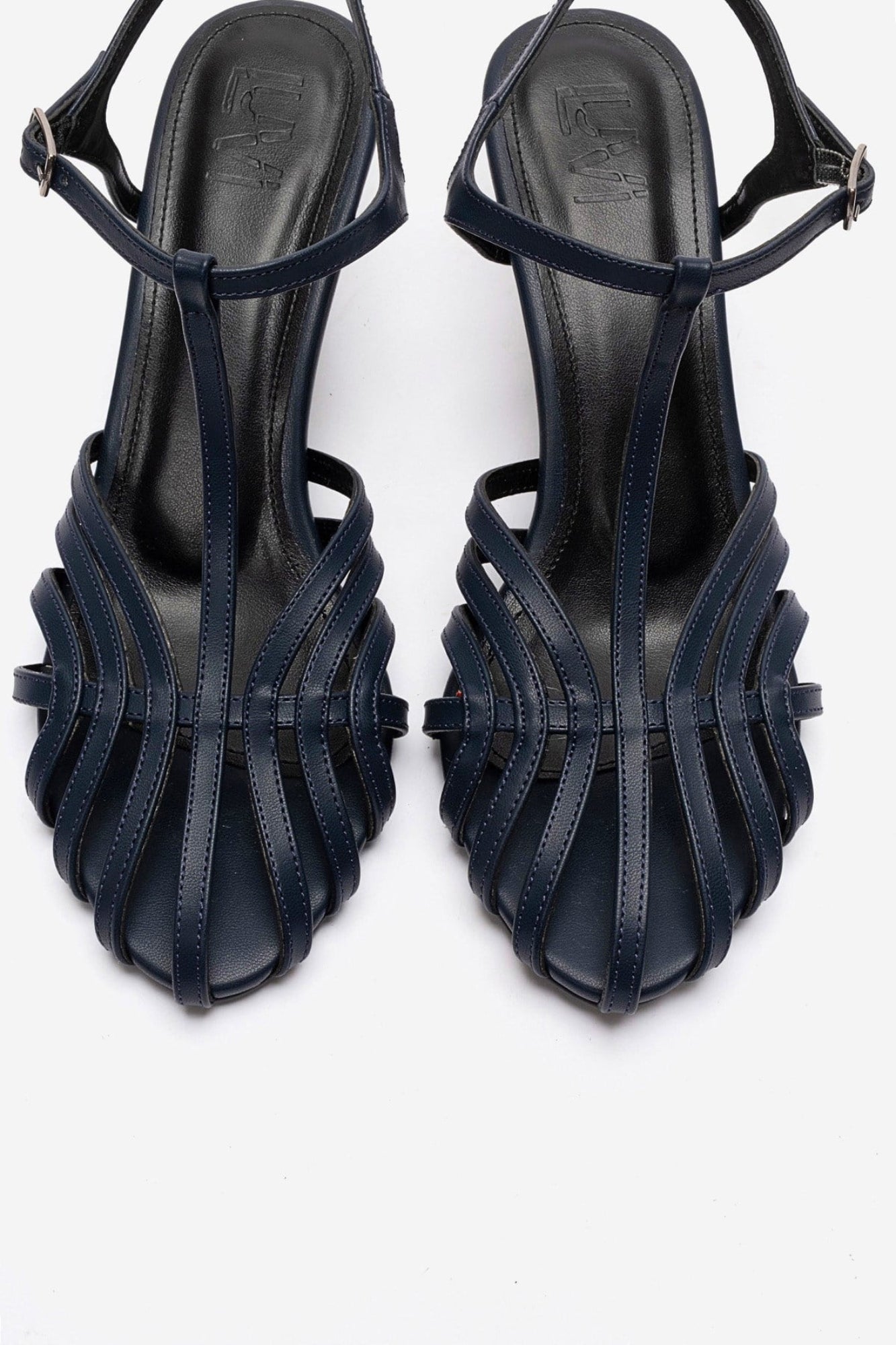 Felip - Navy Strappy Low Heel Sandal (Women)