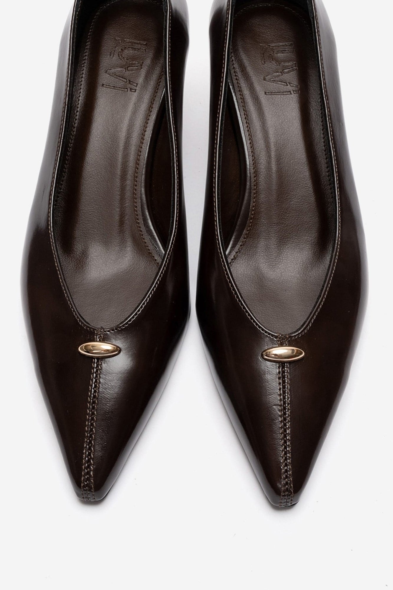 Versay - Brown Kitten Heel Shoe (Women)