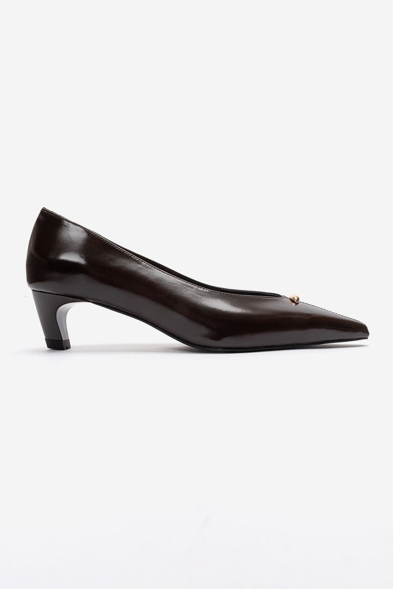 Versay - Brown Kitten Heel Shoe (Women)