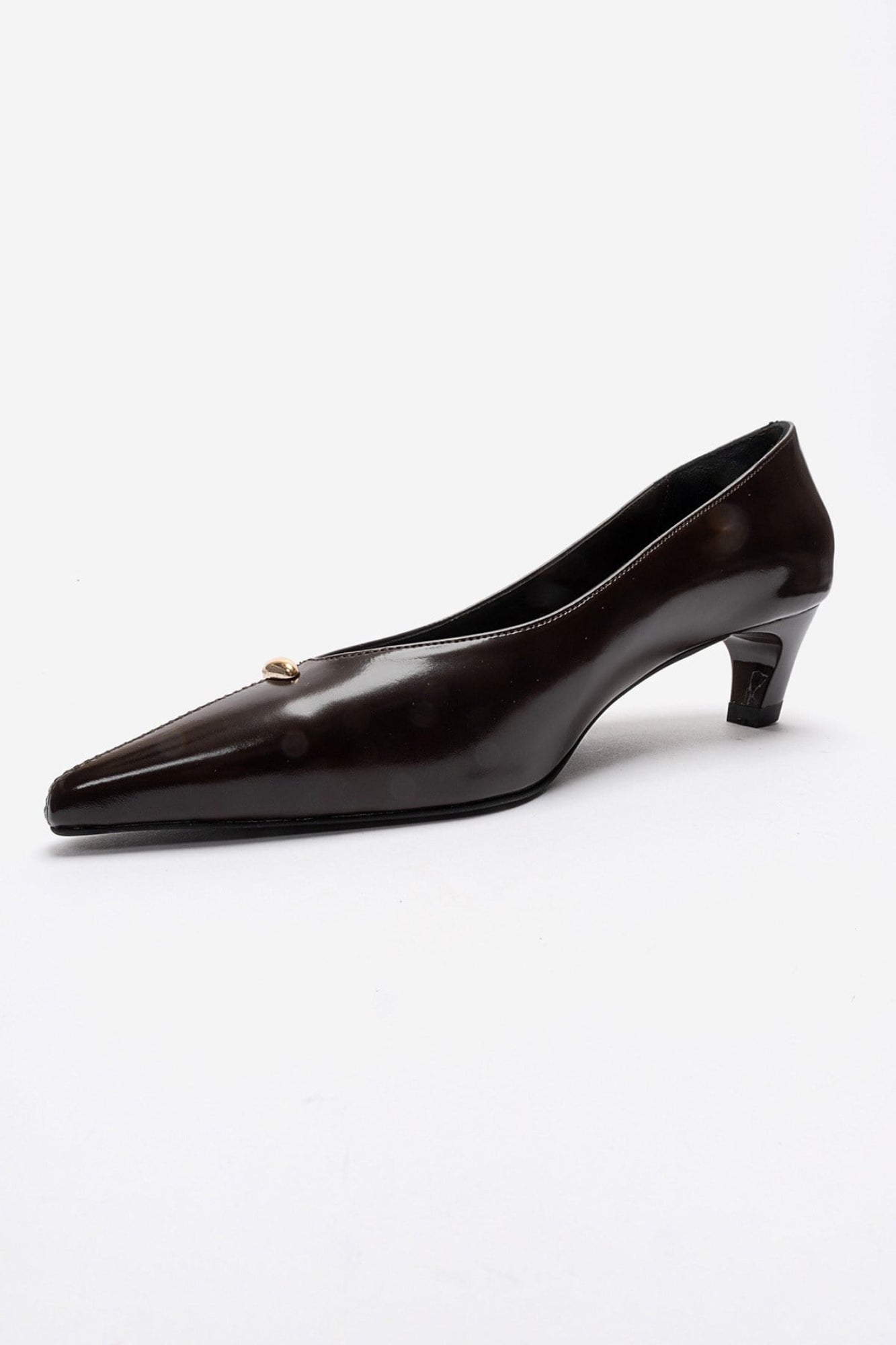 Versay - Brown Kitten Heel Shoe (Women)