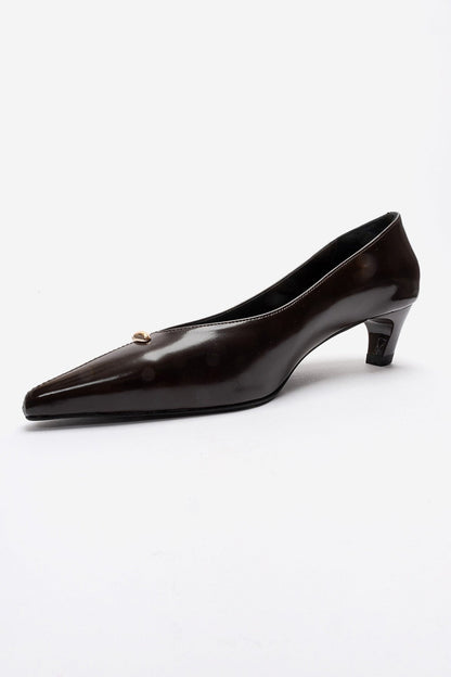 Versay - Brown Kitten Heel Shoe (Women)