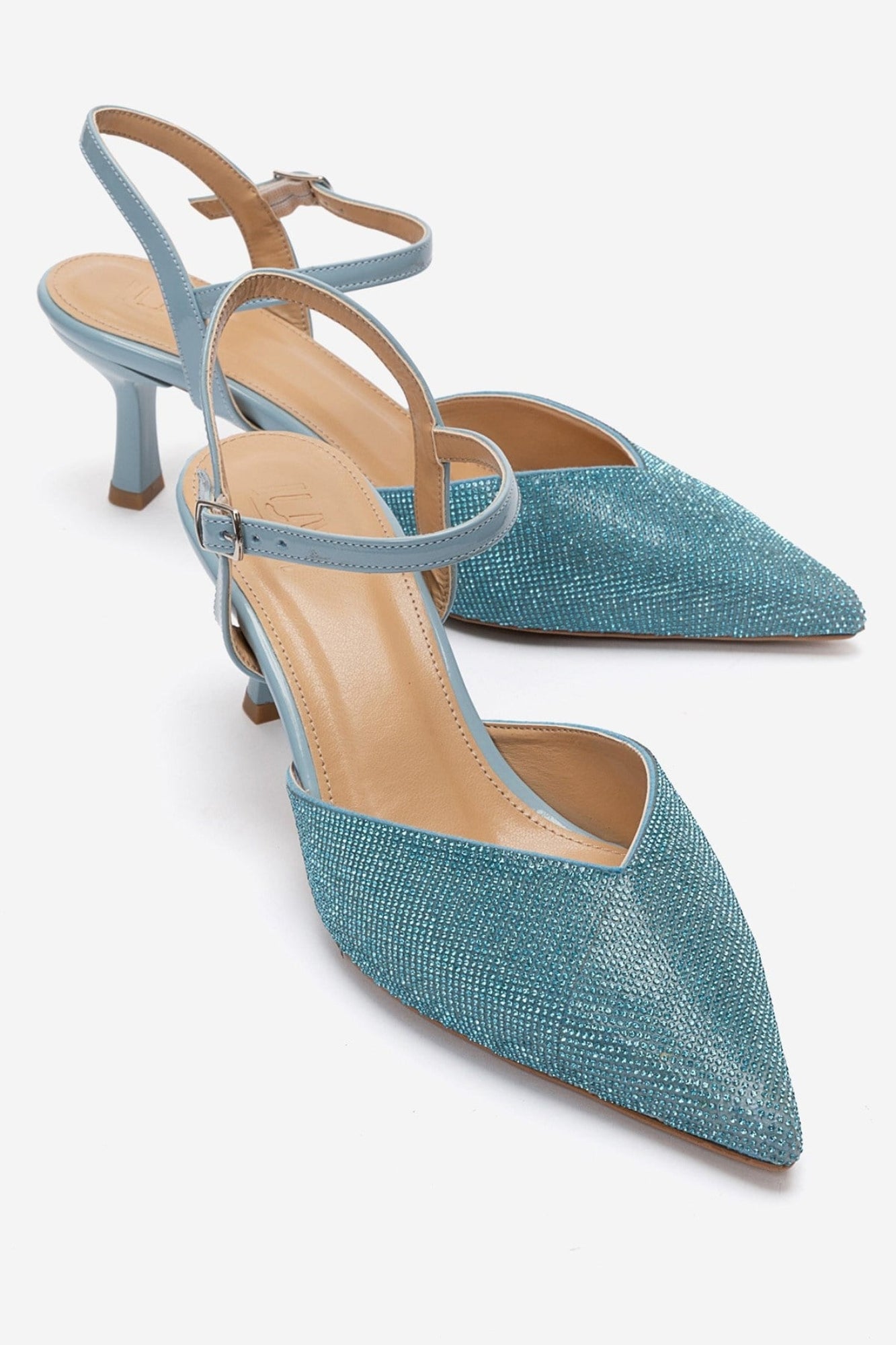 Nivora - Blue Rhinestone Stiletto Heel (Women)
