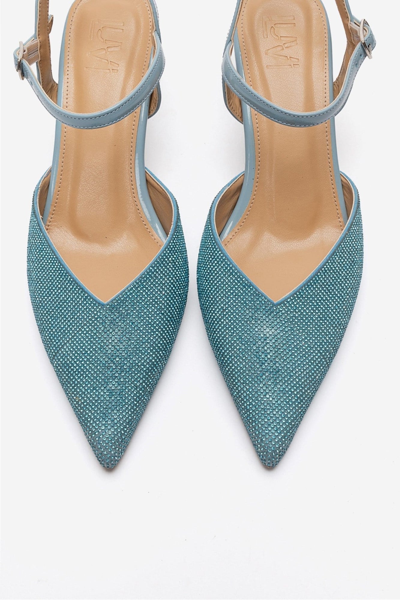 Nivora - Blue Rhinestone Stiletto Heel (Women)