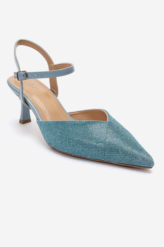 Nivora - Blue Rhinestone Stiletto Heel (Women)