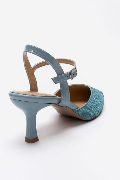 Nivora - Blue Rhinestone Stiletto Heel (Women)