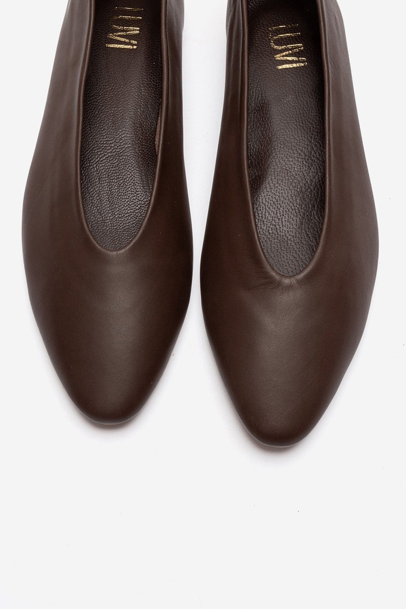 JENAS - Brown Genuine Leather Ballet Flat (Women)
