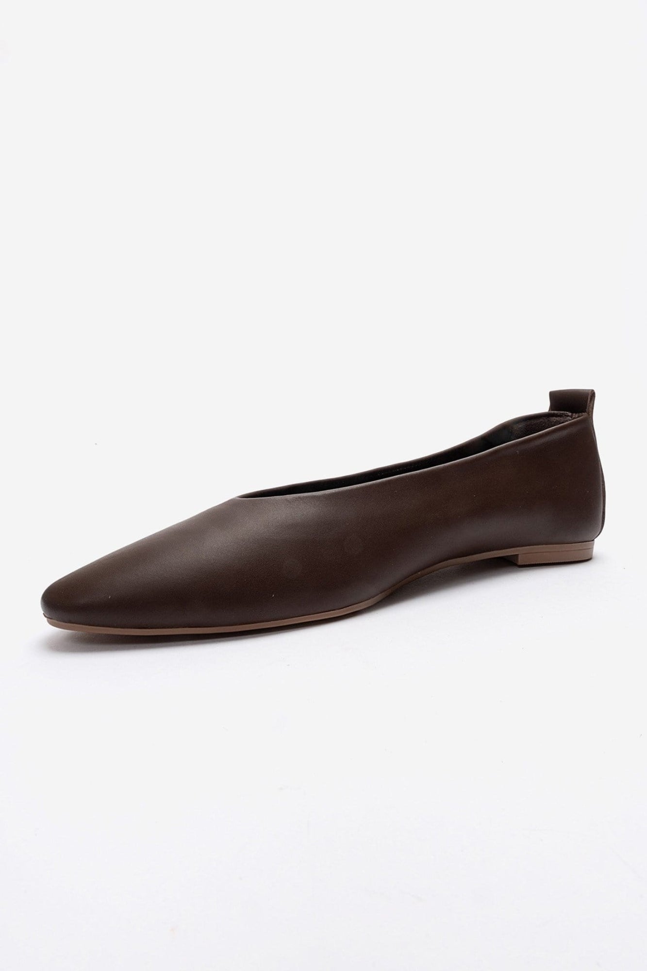 JENAS - Brown Genuine Leather Ballet Flat (Women)