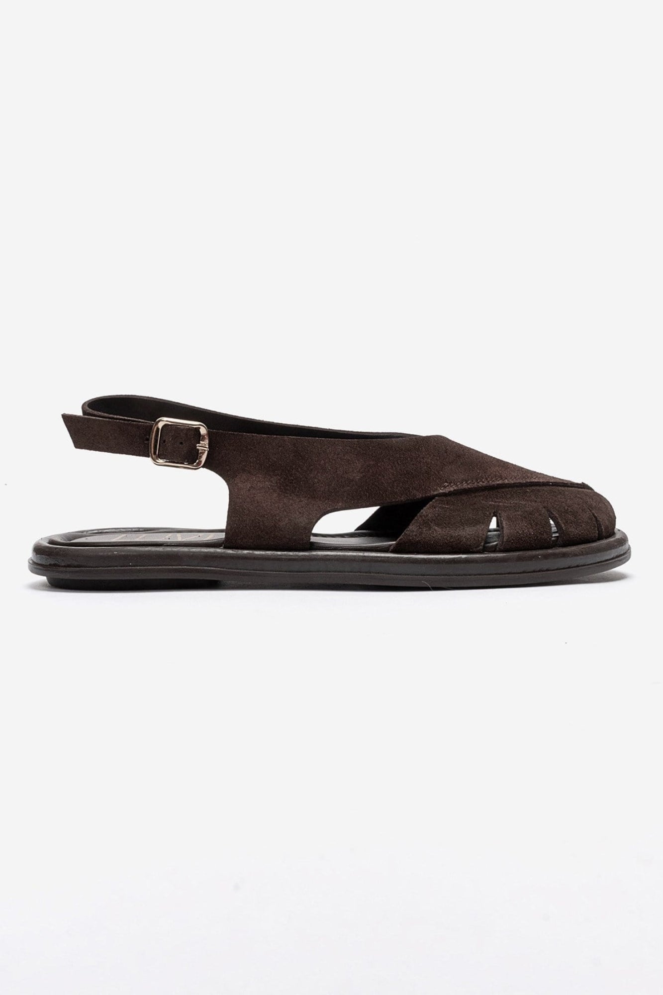 BELAS - Brown Suede Genuine Leather Sandal (Women)