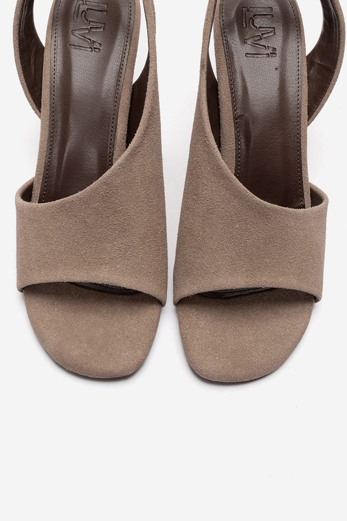 ZYRA - Taupe Suede Block Heel Shoe (Women)