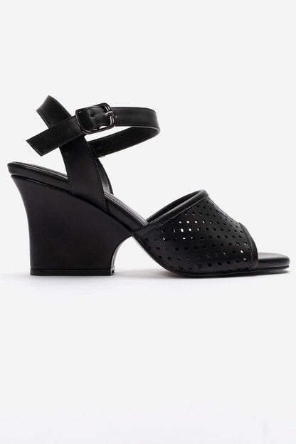 HERVON - Black Wedge Heel Pump (Women)