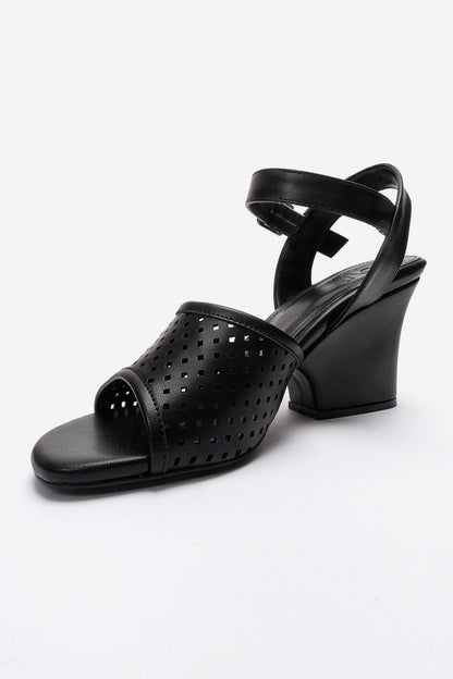 HERVON - Black Wedge Heel Pump (Women)