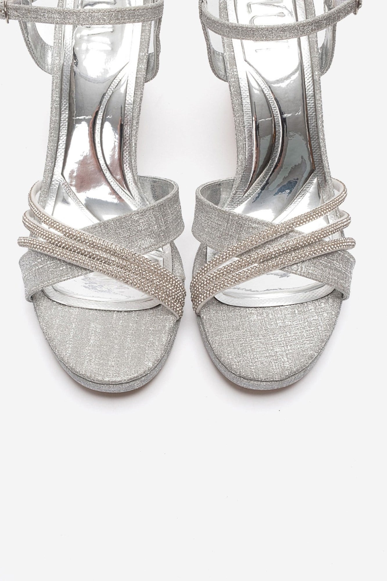 JARENA - Silver Genuine Leather Block Heel Shoe (Women)