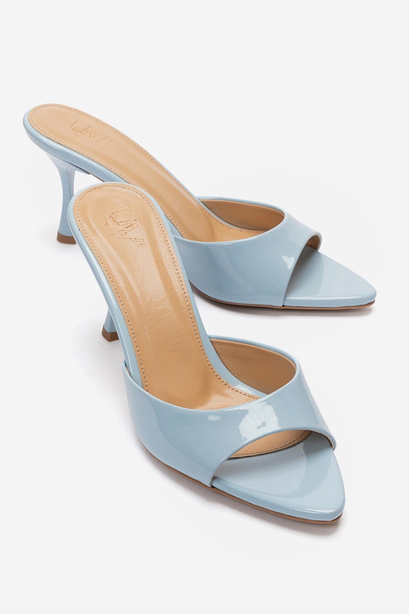 TIERA - Baby Blue Thin Heel Mule (Women)