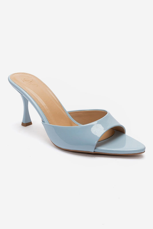 TIERA - Baby Blue Thin Heel Mule (Women)