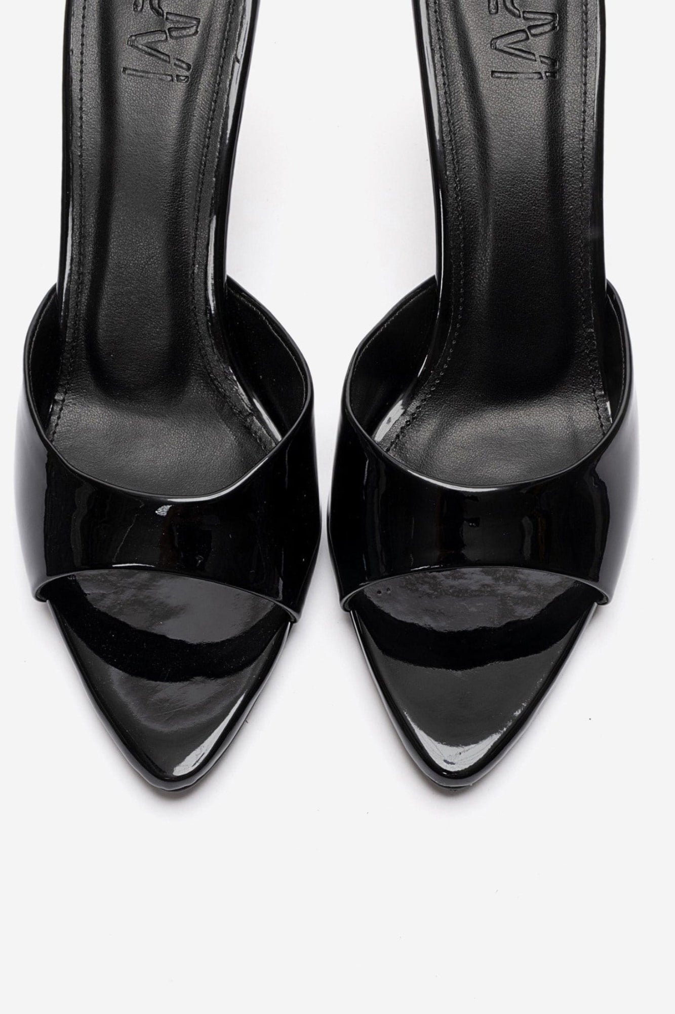 TIERA - Black Thin Heel Mule (Women)