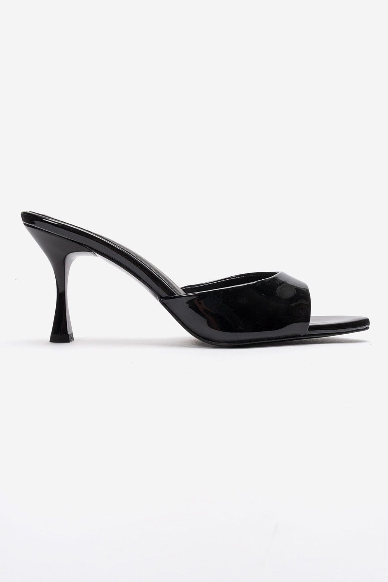 TIERA - Black Thin Heel Mule (Women)