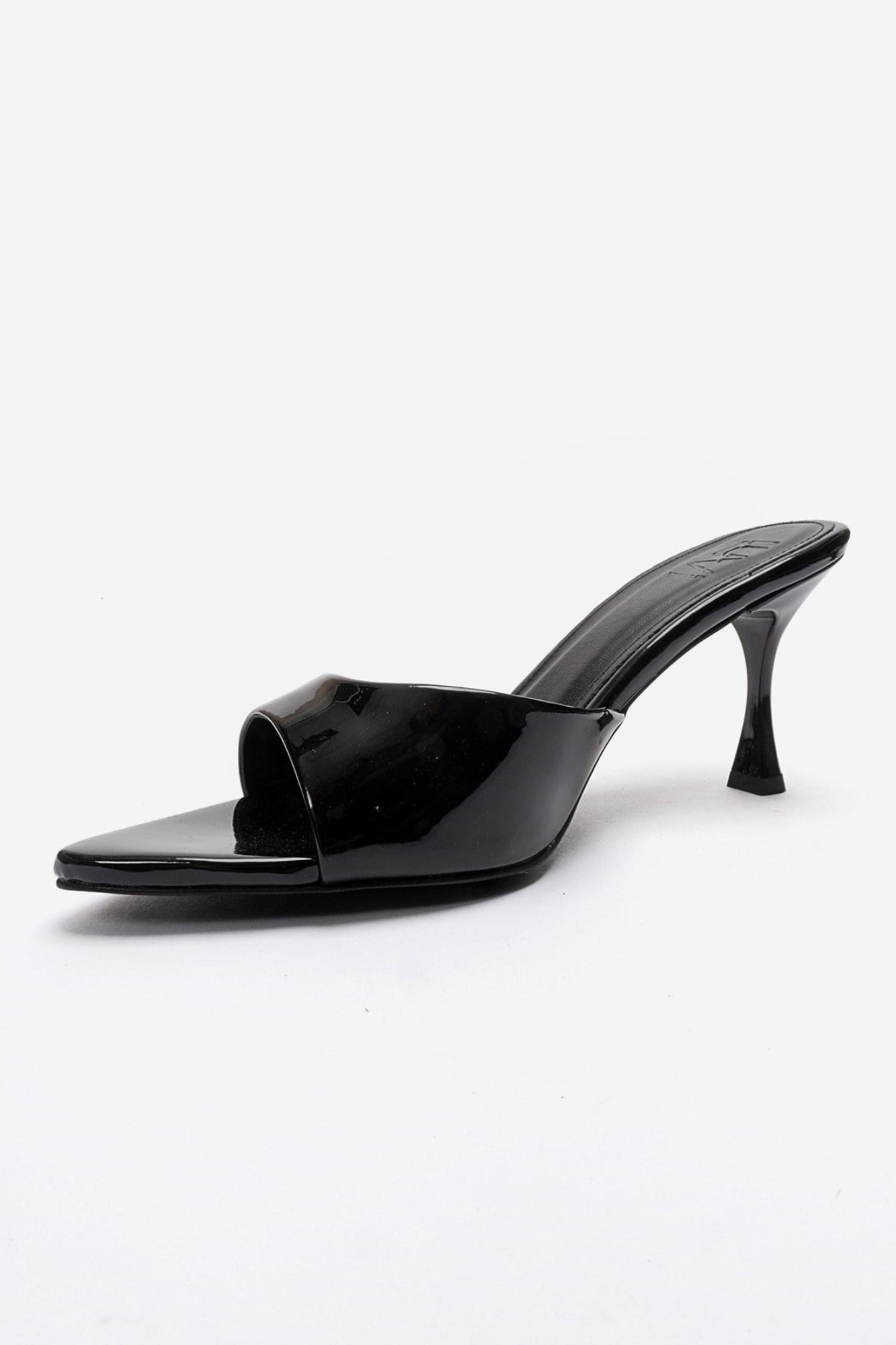 TIERA - Black Thin Heel Mule (Women)