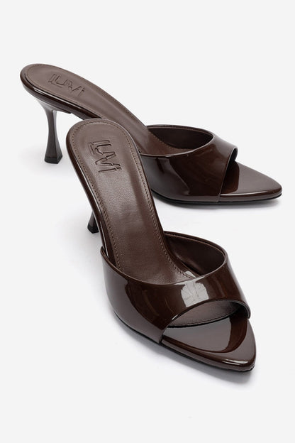 TIERA - Brown Thin Heel Mule (Women)